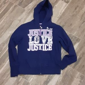 Justice size 12 sequin zippered hoodie